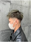 イメチェンフェードアッシュブリーチシルバーメンズショート☆