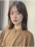 フルバングくびレイヤーハッシュカットイメチェンミディアム