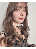 ブリーチ無しチョコレートブラウン韓国ヘア顔周り2way前髪