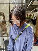 ぷつっとbobに毛先にグラデーションカラー♪