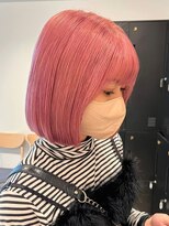 ホーム(HOME)&nbsp;ピーチピンクボブ/ダブルカラー/ブリーチ/髪質改善/下北沢