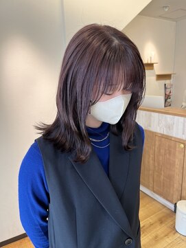 ナンプウ(Nanpu) ラベンダーカラー×顔周りレイヤーカット