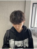 強めシースルーラフシャドウパーマ