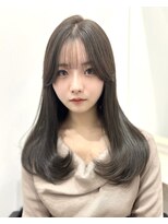 ディジョン(Dijon)&nbsp;韓国顔まわりレイヤーカットグレージュオリーブベージュブラウン