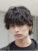 天神大名メンズパーマシャドウパーマシースルーマッシュウルフ
