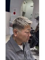 ルクール ヘアー プレジー(Le Coeur HAIR Plaisir)&nbsp;メンズ刈り上げフェードブロンド短めメンズショート