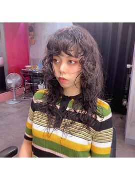インク 渋谷(INK.) ミルクティーブロンドニュアンスウルフワンホンレイヤー渋谷