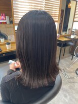 ヘアリゾート粋 トゥジュ 池袋東口店(tujuh) くびれミディ/ダークブラウン/透明感カラー