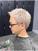メンズ　ホワイトシルバーカラー