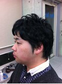 無造作1分スタイリングナチュラルパーマでトップにボリュームを