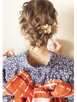 ヘアメイクサロンシャルメ(Hair Make Salon CHARMER) 浴衣ヘア☆おしゃれルーズシニヨン♪ドライフラワー付き！