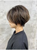 【ハイライトカラー】ハンサムショート