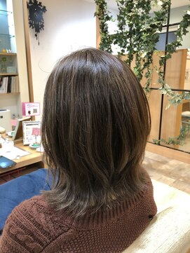 アドラーブル 長岡リップス旭岡店(adorable) 【ベージュ系】カラー×切りっぱなしレイヤーボブ×20代×３０代