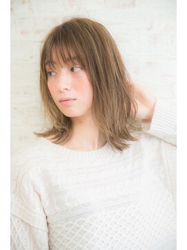 マティス 表参道(matiz) ミストバング☆透け感ペールベージュ☆ハイライト☆