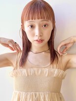 ディッセンバー 渋谷(December)&nbsp;オレンジブラウン/オレンジカラー/ワイドバング/ミディアム