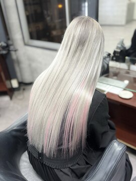 オズ 梅田店(OZ) ホワイトグレイシルバー/インナーピンク/シールエクステ80枚