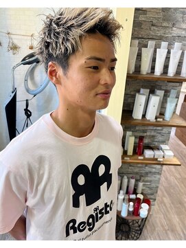 アルコ(ALCO) スパイキーショート【ツーブロック/刈り上げ/ホワイトベージュ】