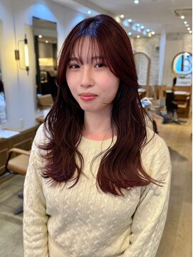 トゥルース 上野店(TRUTH) レイヤーカット×ピンクブラウン