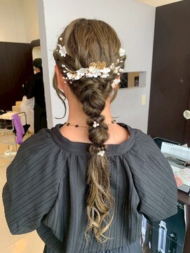 ヘアショップエヌアンドエー 久喜 栗橋店(hairshop N&A) 華やかフラワー◎編み下ろしスタイル/結婚式/二次会