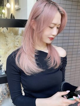 ラキング ギンザ トウキョウ(LAKING GINZA) くびれヘア/アプリコットオレンジ/夏/ハイライトカラー[銀座駅]