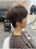◇大人可愛い20代30代40代50代前下がりショートボブ丸みショート