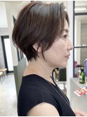 大人可愛い 20代30代40代 ショートボブ 丸みショートbasi