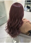 ワンカラーで作るレッドブラウンカラー/赤みブラウンカラー