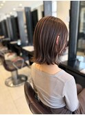 白髪ぼかしハイライトアッシュベージュ