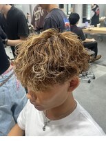 ブラック 渋谷 2nd(BLUCK)&nbsp;ハイライトメッシュ波巻きスパイラル