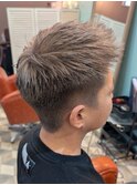 ワンブリーチで作るベージュカラー×刈り上げ