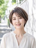 ブラット(Brat) 【柏】白髪ぼかしハイライトカラー+ショートカット