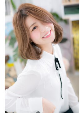 ミック 日暮里店(miq) 甘ふわ♪ガーリーミディ・ボブb