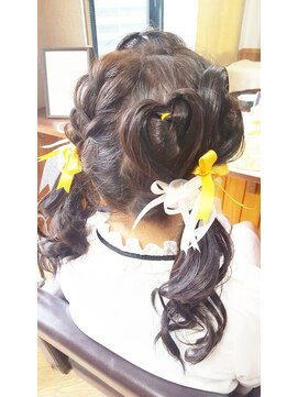 エクステンション クーチャー(Extention Cu'cha) ハート編み込み2連 ツインテール(*'ω'*)