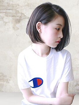 ヘアーアンジェ 南矢野目店(Hair ange) 【イルミナカラー×髪質改善TR】耳かけショートスタイル