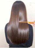 30代40代髪質改善ココアブラウン艶感ストレート透明感赤み消し
