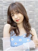 フェイスレイヤーカットグラスブラウン_くびれヘア_38721