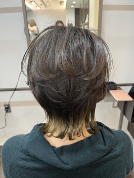 アプシー 三田駅前店(Apsee) ☆ウルフカット×インナーオリーブカラー☆