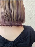 インナーカラーボブ