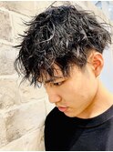 韓国マッシュ/ダークアッシュ/ニュアンスパーマ/スペインカール