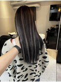 ブリーチなしシールエクステで作るハイライト