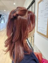 ヘアーフォトギフト(HAIR×PHOTO gift.) ハーフツイン／簡単アレンジ／ローズブラウン