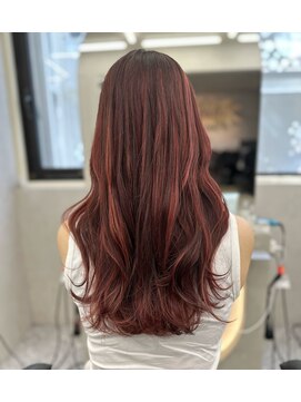 ロンド マーレ 天神大名店(Lond mare) ピンクブラウン/暖色カラー/カシスピンク/韓国ヘア/顔周りカット
