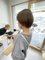 オリビアヘアー(OLIVIA HAIR) 大人ショート×ブリーチなしミルクティー