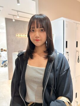 サンド 池袋(sand) 韓国ヘア／ミディアム/レイヤーカット／前髪カット