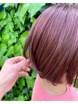 ミクマル(micmal)&nbsp;ハイトーンケアブリーチピンクダブルカラーボブ透明感小顔