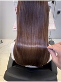 髪質改善カラーに暖色系ブラウン