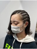 《イベント前ヘアセット》コーンロウスタイル