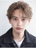 波巻きパーマメンズツイストスパイラルパーマかきあげ