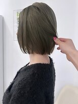 メゾンアクア 表参道(Maison ACQUA)&nbsp;☆ブリーチなしダブルカラー オリーブ オリーブベージュ ボブ