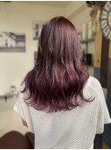 【ブリーチなし】ディープレッドカラー relie 担当 木曽